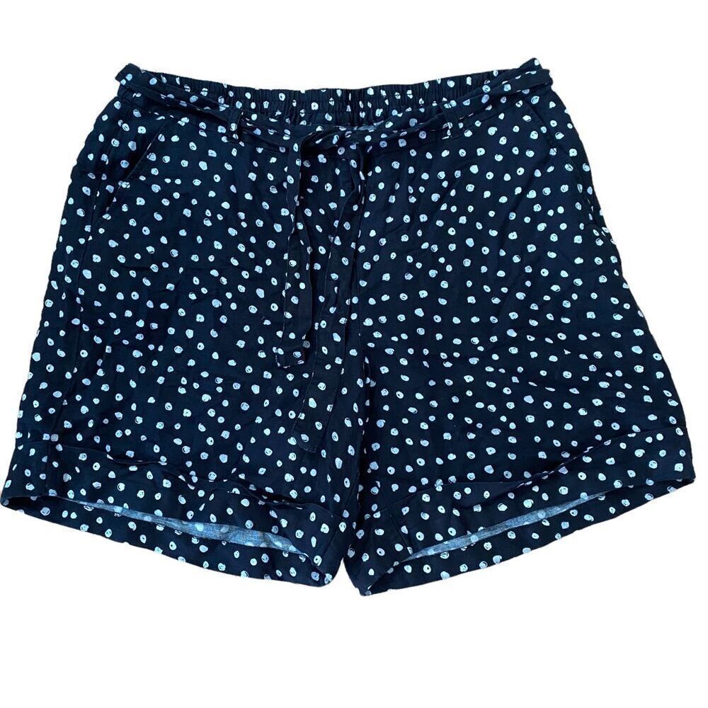 Lane Bryant Linen Polka Dot Shorts size 18/20 with Belt